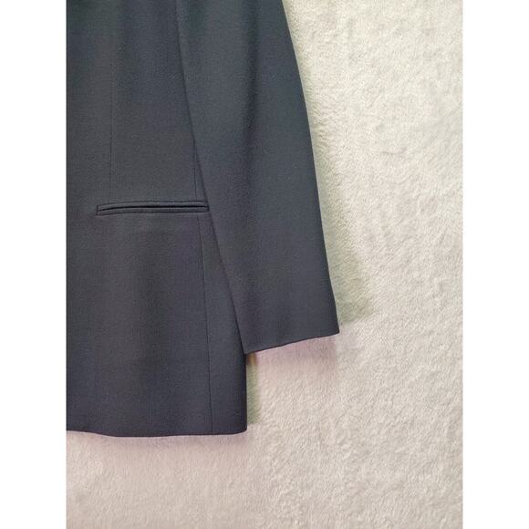 Jones New York Blazer Jacket Women Petite 8 Black Wool Notch Collar Button Front - Picture 5 of 9